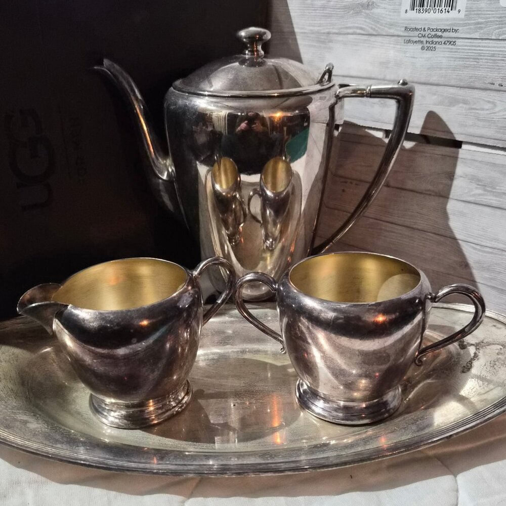 Silver Tea Set with Platter